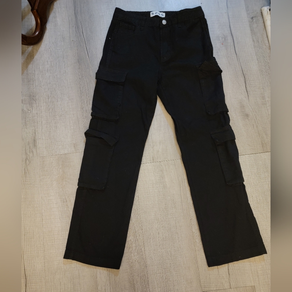 Black Cargo Women Jeans